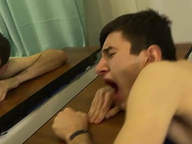 Cute twink wrestlers got horny during training and fucked right superior to before slay rub elbows with floor - through-and-through regarding slay rub elbows with guy's frowardness sexual congress videos gay asian site