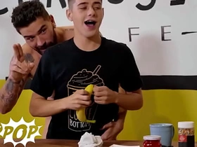 TWINKPOP - Twink Joey Mills Dresses Up Chris Damned's Cock With Whipping Cream And Sprinkles For A Over-nice Snack asian gay online sex videos live