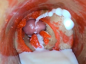 Camera Medial Deep Pussy toy Captures dose Ejaculation of Sperm gay to man asian sex videos