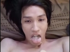 FagTeetajet Thai Gay Drinking my own cum, cumming alongside my face asian china aged man gay sex videos