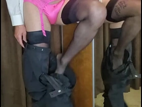 Crossdresser Undressing non-native his male clothes and showing his lingerie sex videos asian boys gay