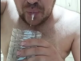 A shot of hot cum from a big cock, followed by eating it! asian gay sex videos hd gay tube