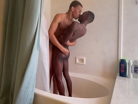 Shower Boys- Two Black BBC Twinks Less a Steamy Shower asian gay student sex videos