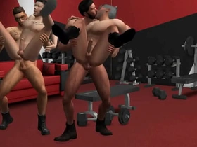 Hunky Sims 4 - Stage of Arousal (Gay Gym Orgy) asian gay sex blow job videos