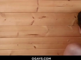 Max can't resist his step-dad's big surprise in the sauna! x videos asian gay sex