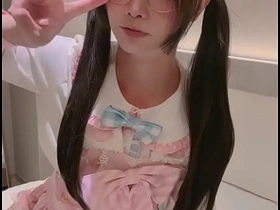 Cute big-dick femboy Aroma jerks off in a pink dress and cums asian bride gay making love videos