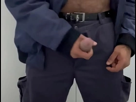 Patrol ejaculated on his work uniform in a talk about restroom. asian+gay+sex+videos