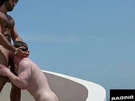 RAGING STALLION - Rooftop Raw - Hairy Hunk Smashes Sportsman Overlooking Paradise sex asian gay videos