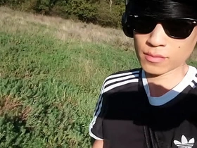 Jon Arteen pulls out his beautiful penis coupled with urinates outdoors. Asian gay pornography featuring an effeminate young man. gay sex videos asian hot