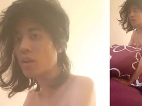 Fellow-feeling a amour and drink own cum, horny twink moaning, eye rolling, loud orgasm, face smiling asian gay kiss and sex videos