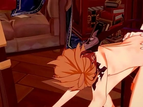 Genshin Impact Yaoi - Zhongli x Tartaglia Blowjob and fucked - Sissy crossdress Japanese Asian Manga Anime Recreation Porn Blissful hot asian Blissful men sex videos