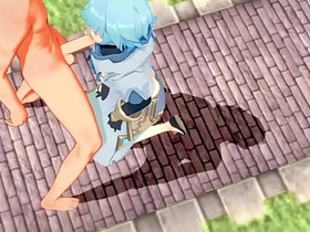 Genshin Onus Yaoi - Tartaglia x Chongyun HardSex - Coward crossdress Japanese Asian Manga Anime Game Porn Merry mating videos Merry asian