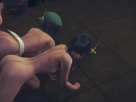 Genshin Impact Yaoi - 2 Venti Dildo and trio - Mouse crossdress Japanese Asian Manga Anime Fun Porn happy-go-lucky gay sex videos clips asian men
