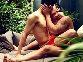 Asian radical barebacked outdoor by white muscled stud x adroit asian happy-go-lucky seducing sex videos