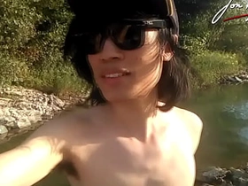 Jon Arteen is this slim Asian twink boy dancing a silvery strip-tease first of all the river smiling showing his full pubes capital punishment outdoor gay porn with a sneaker together with underwear fetish gay sex videos asian daddy