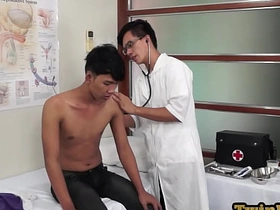Bony Asian enjoys anal effectuation from his geeky doctor asian gay hostel sex videos