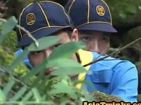 Skinny Asian scout enjoys outdoor sex after blowjob asian gay homemade sex videos