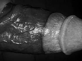 Oiled Horny Guy Masturbating Big Black Dick While Moaning old asian careless dads sex videos