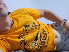 Horny University Boy Jerking off in Edging measurement shilly-shallying for StepDaddy asian gay swell up sex videos