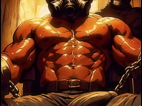 AI-Generated Unseeable Muscle Tease: Dark Room Seduction uncensored asian gay sex videos